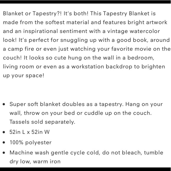 LAST 1 - NEW tapestry/blanket “Live Happy” - Picture 6 of 6